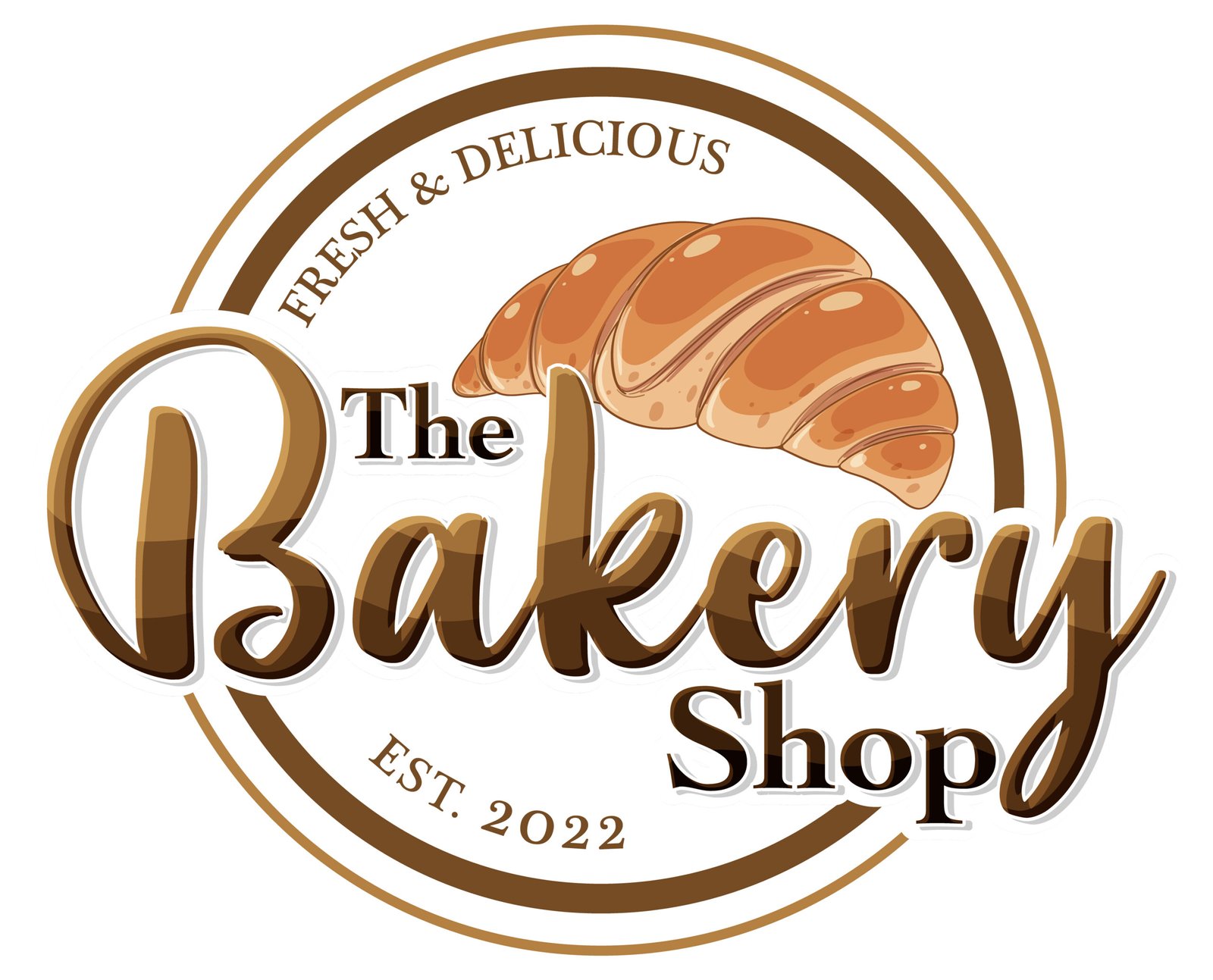 Bakery fresh and delicious text for banner or poster design illustration